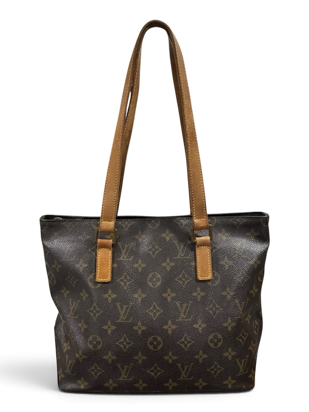 Louis Vuitton Monogram & Vachetta Leather Cabas Piano Tote Bag